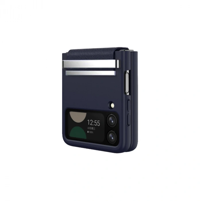Samsung Galaxy Z Flip 4 Kılıf Belt Flip Kapak - Lacivert