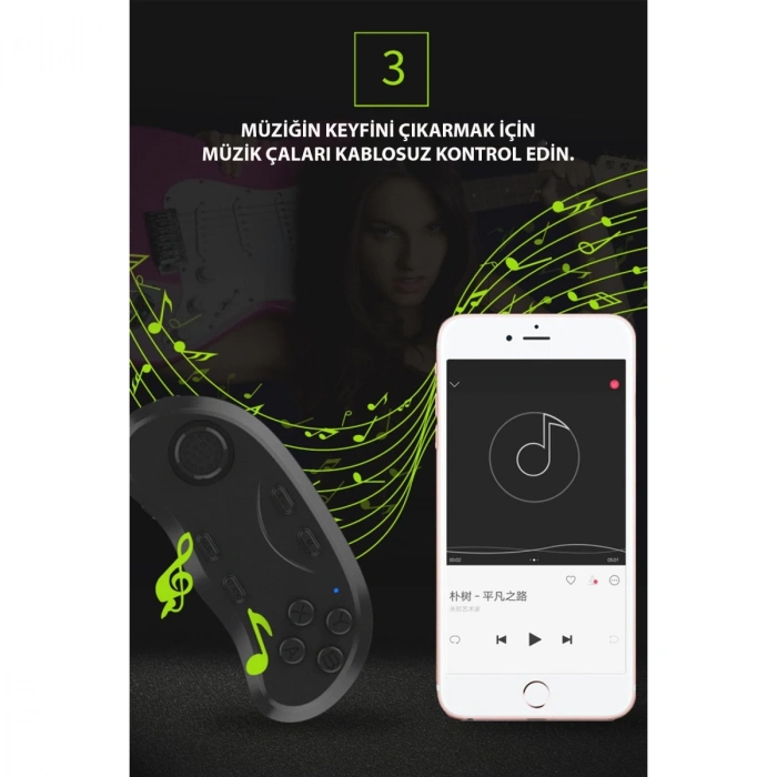 Shinecon Sc-b01 Sanal Gerçeklik Gözlüğü Kumandası - Siyah