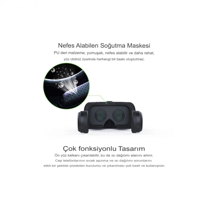 Shinecon Sc-g04ea 3d Sanal Gerçeklik Gözlüğü - Siyah