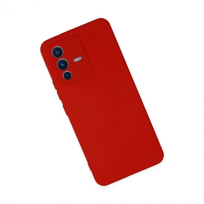 Vivo V23 5g Kılıf Nano İçi Kadife Silikon - Kırmızı