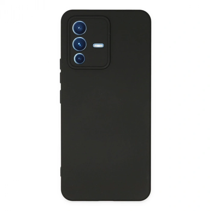 Vivo V23 5g Kılıf Nano İçi Kadife Silikon - Siyah