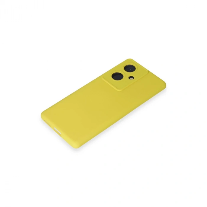 Vivo V29 Lite Kılıf Nano İçi Kadife Silikon - Sarı