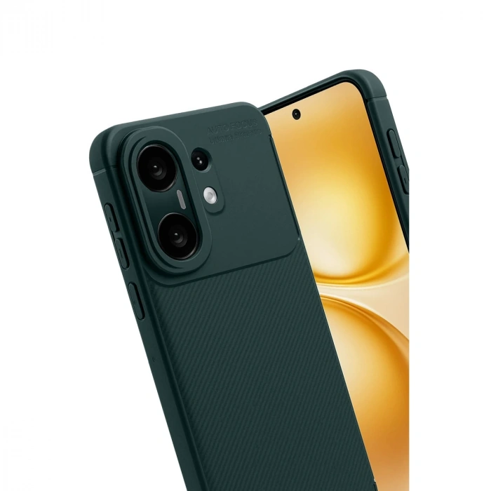 Vivo X200 Fe Auto Focus Karbon Kapak - Koyu Yeşil