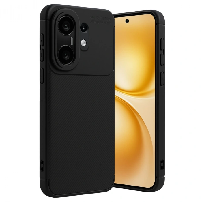 Vivo X200 Fe Auto Focus Karbon Kapak - Siyah