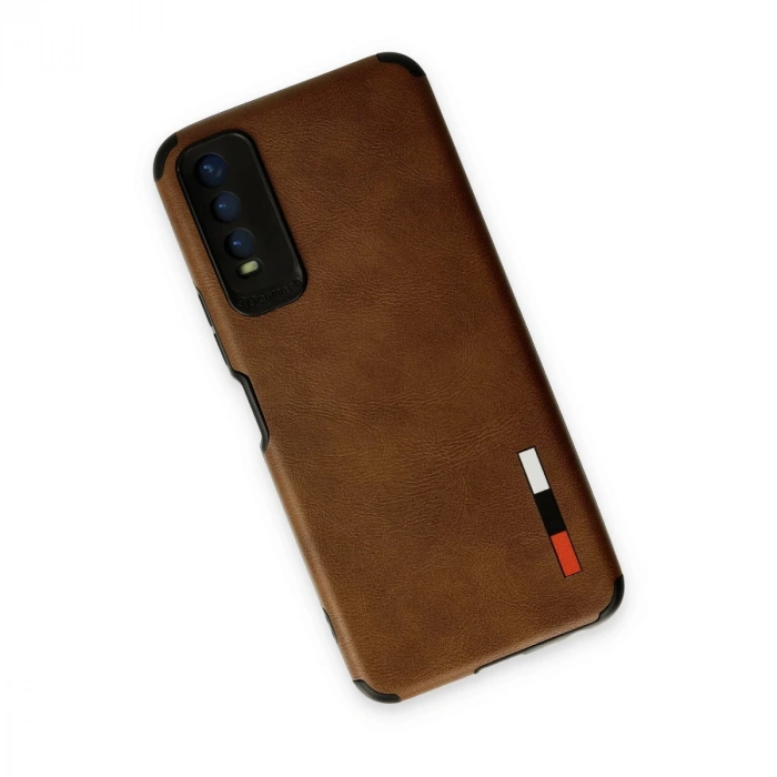 Vivo Y11s Kılıf Loop Deri Silikon - Kahverengi