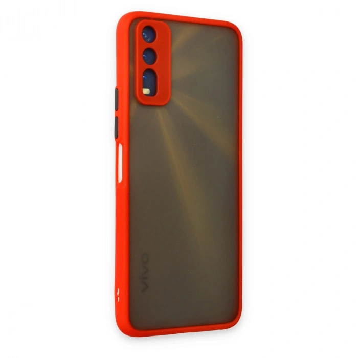 Vivo Y11s Kılıf Montreal Silikon Kapak - Kırmızı