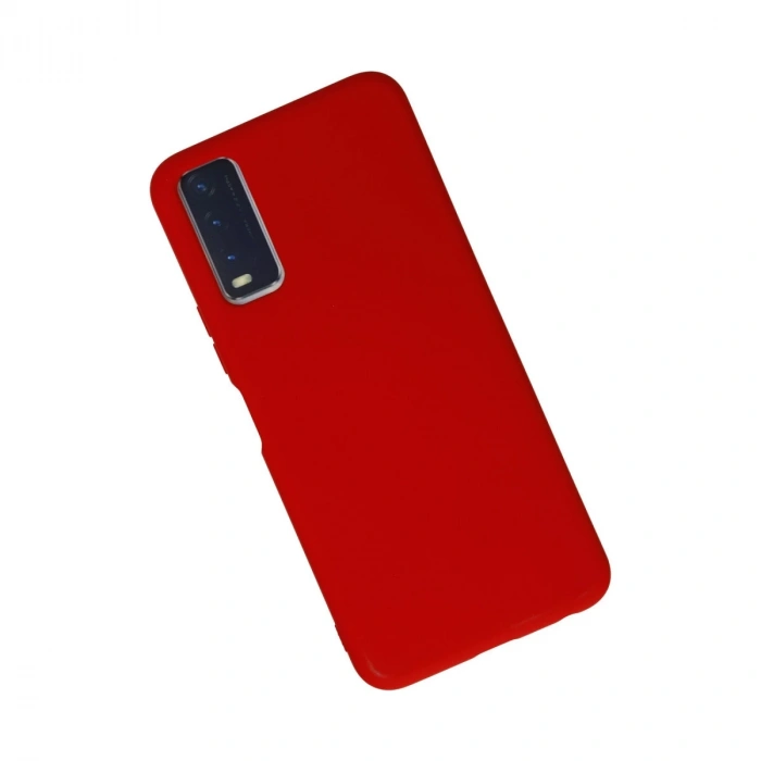 Vivo Y11s Kılıf Nano İçi Kadife Silikon - Kırmızı