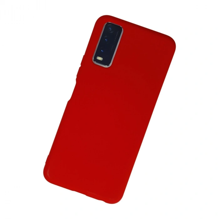 Vivo Y11s Kılıf Nano İçi Kadife Silikon - Kırmızı