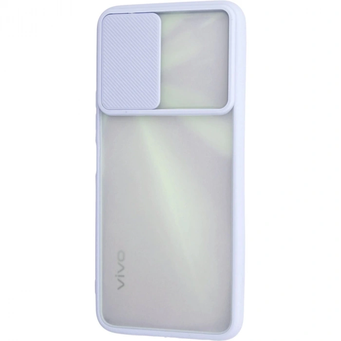 Vivo Y11s Kılıf Palm Buzlu Kamera Sürgülü Silikon - Lila