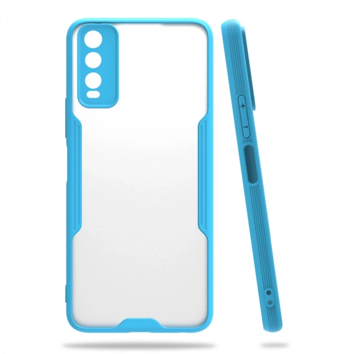 Vivo Y11s Kılıf Platin Silikon - Mavi