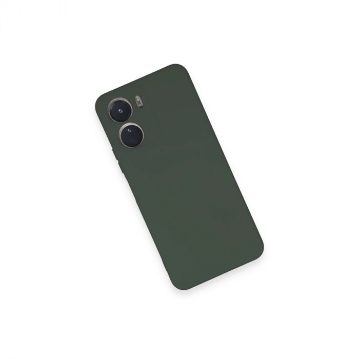Vivo Y16 Kılıf Nano İçi Kadife Silikon - Koyu Yeşil