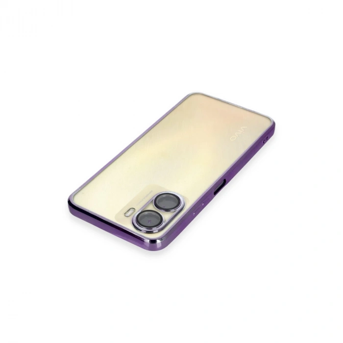 Vivo Y16 Kılıf Razer Lensli Silikon - Mor
