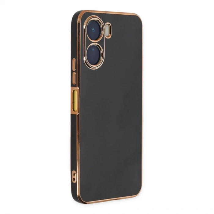 Vivo Y16 Kılıf Volet Silikon - Siyah