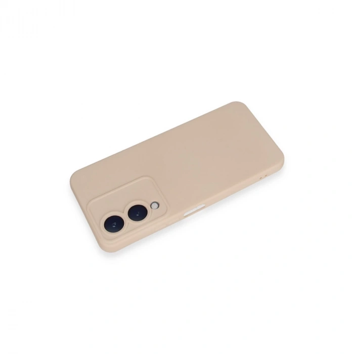 Vivo Y17s Kılıf Nano İçi Kadife Silikon - Pudra
