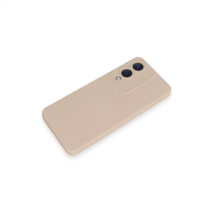 Vivo Y17s Kılıf Nano İçi Kadife Silikon - Pudra