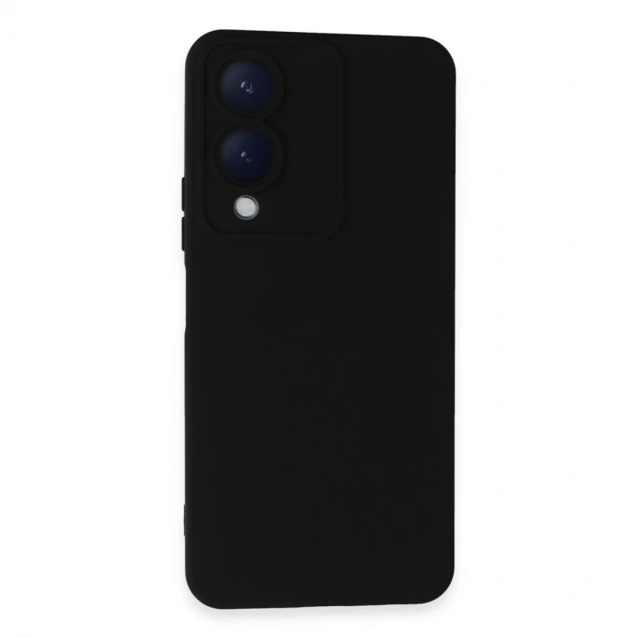 Vivo Y17s Kılıf Nano İçi Kadife Silikon - Siyah
