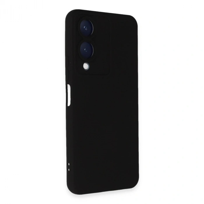 Vivo Y17s Kılıf Nano İçi Kadife Silikon - Siyah