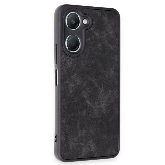 Vivo Y18 Kılıf Aras Deri Kapak - Siyah