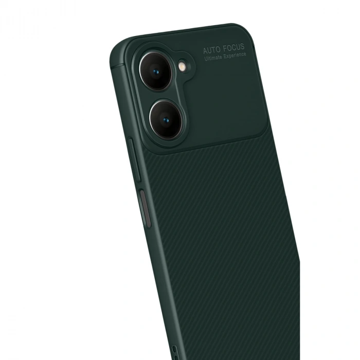 Vivo Y18 Kılıf Auto Focus Karbon Kapak - Koyu Yeşil