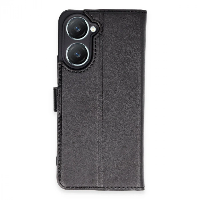 Vivo Y18 Kılıf Trend S Plus Kapaklı Kılıf - Siyah