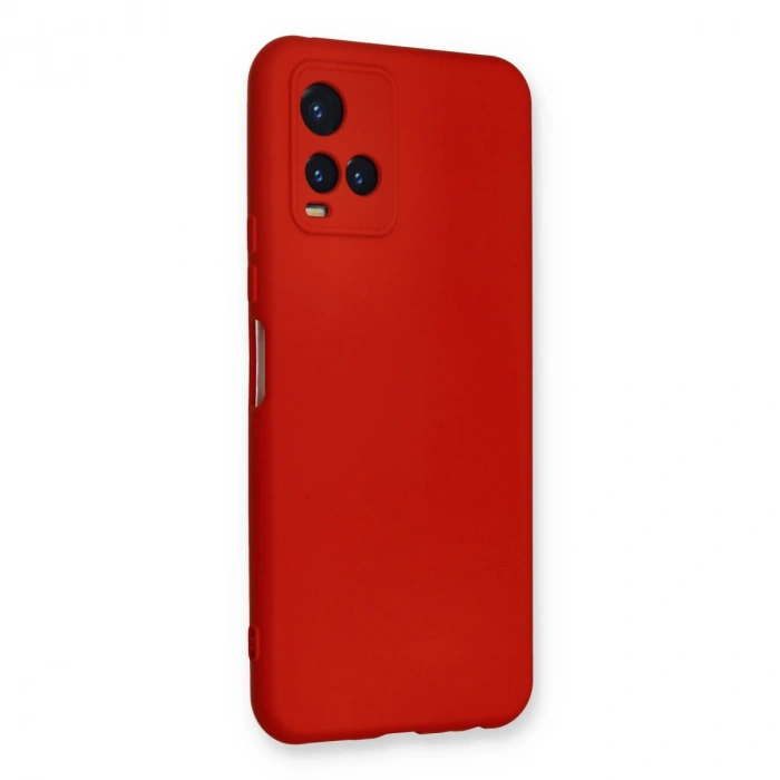 Vivo Y21s Kılıf Nano İçi Kadife Silikon - Kırmızı