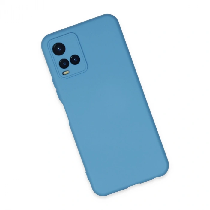 Vivo Y21s Kılıf Nano İçi Kadife Silikon - Mavi