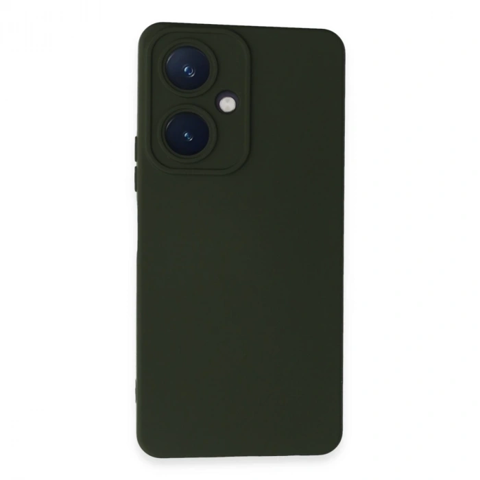 Vivo Y27 Kılıf Nano İçi Kadife Silikon - Koyu Yeşil