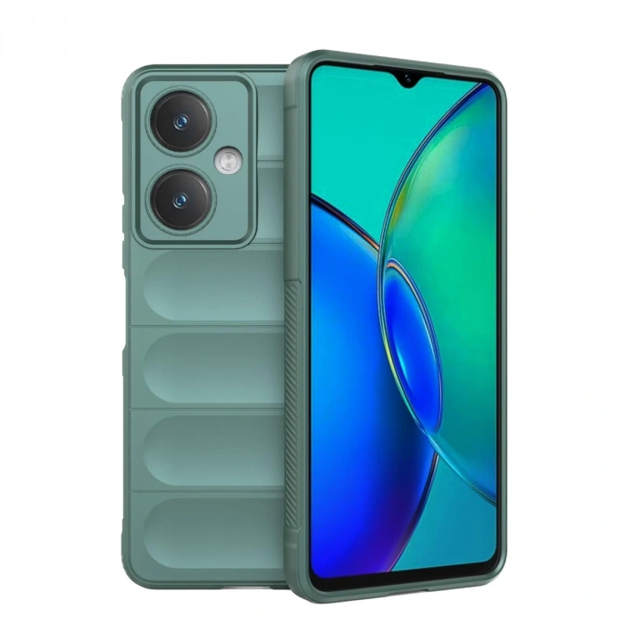 Vivo Y27 Kılıf Optimum Silikon - Koyu Yeşil