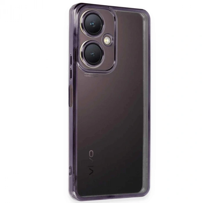 Vivo Y27 Kılıf Razer Lensli Silikon - Mor