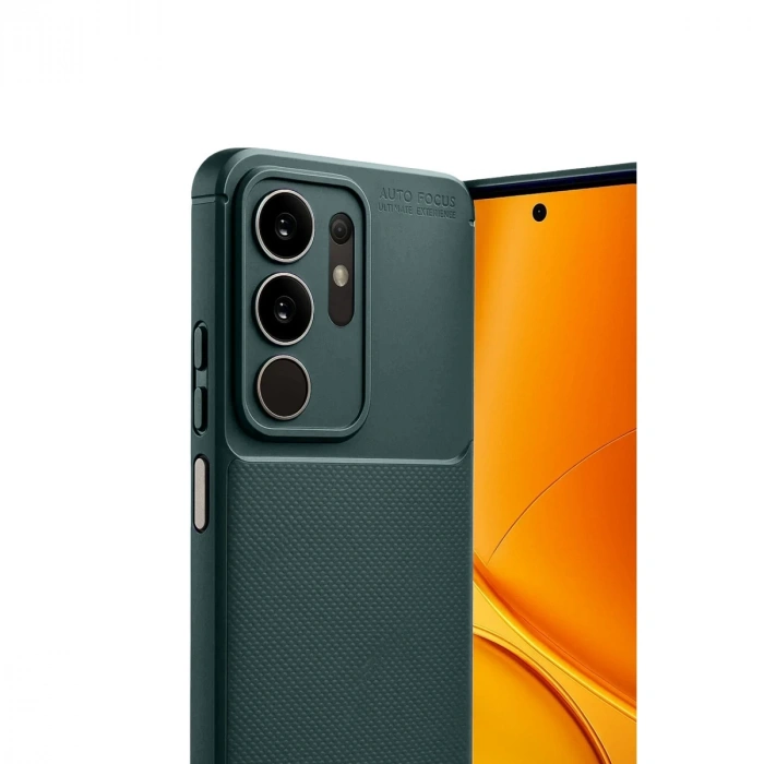 Vivo Y29 4g Auto Focus Karbon Kapak - Koyu Yeşil