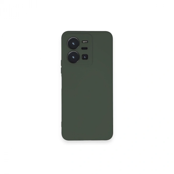 Vivo Y35 Kılıf Nano İçi Kadife Silikon - Koyu Yeşil