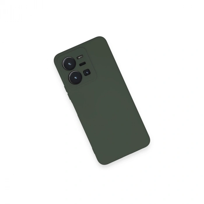 Vivo Y35 Kılıf Nano İçi Kadife Silikon - Koyu Yeşil