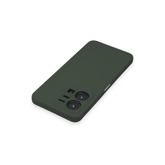 Vivo Y35 Kılıf Nano İçi Kadife Silikon - Koyu Yeşil