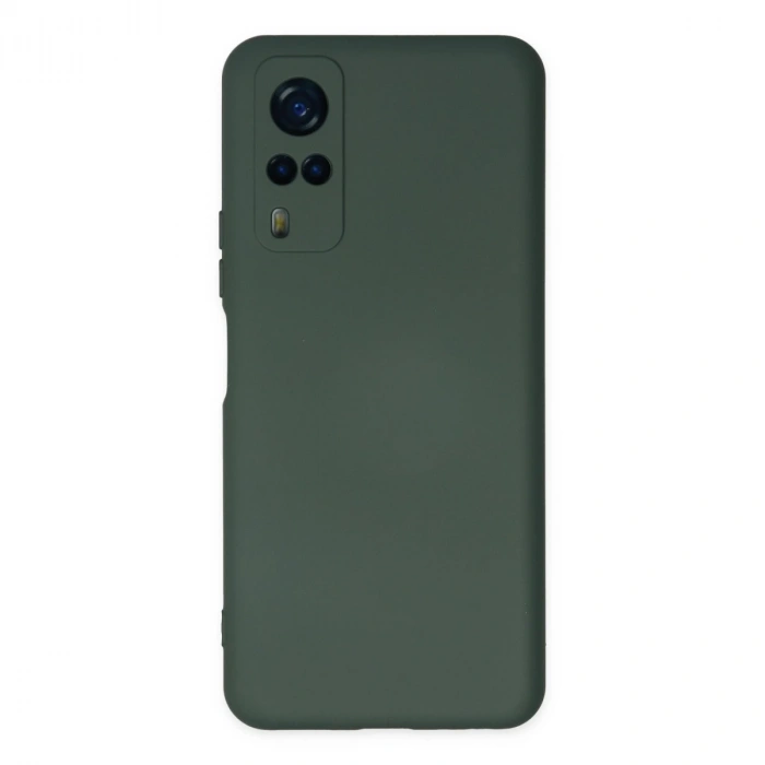 Vivo Y53s Kılıf Nano İçi Kadife Silikon - Koyu Yeşil