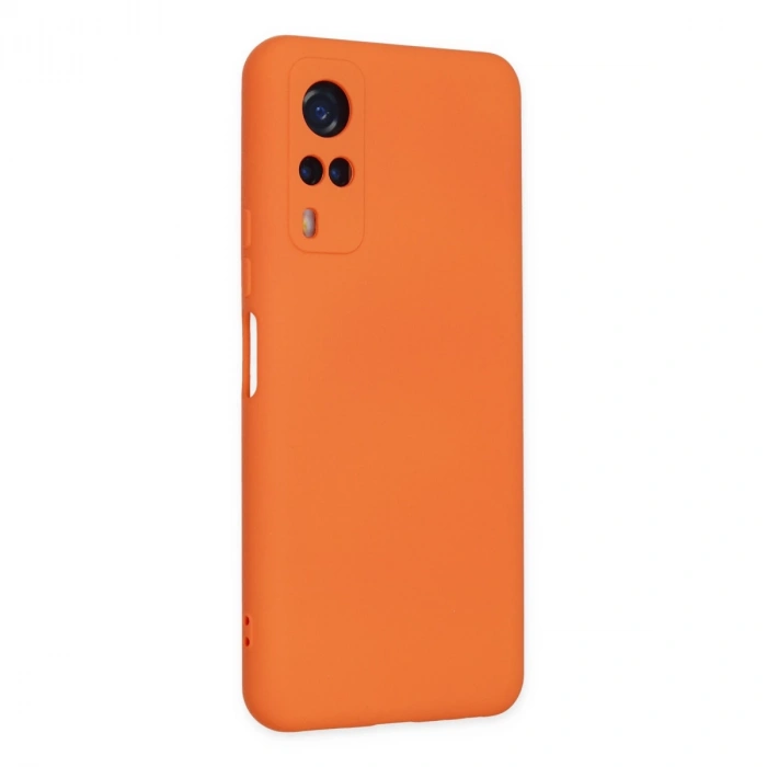 Vivo Y53s Kılıf Nano İçi Kadife Silikon - Turuncu