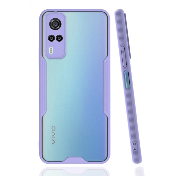 Vivo Y53s Kılıf Platin Silikon - Lila