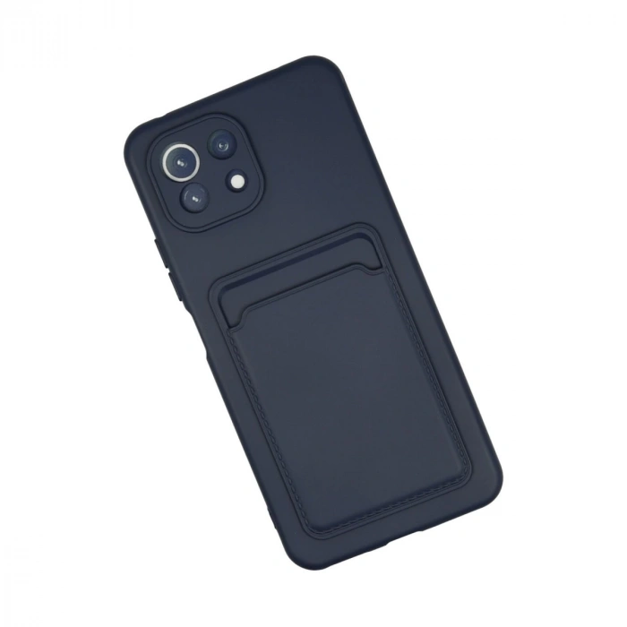 Xiaomi Mi 11 Kılıf Kelvin Kartvizitli Silikon - Lacivert