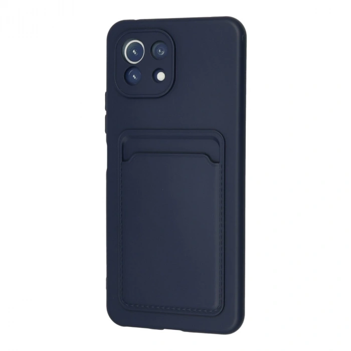 Xiaomi Mi 11 Kılıf Kelvin Kartvizitli Silikon - Lacivert