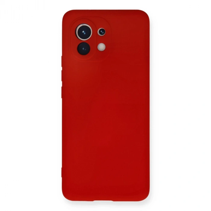 Xiaomi Mi 11 Kılıf Nano İçi Kadife Silikon - Kırmızı