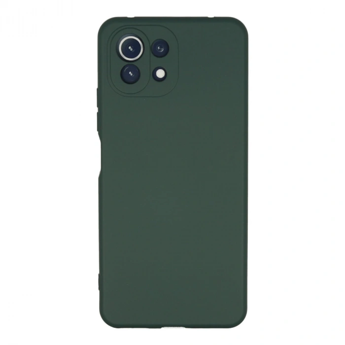 Xiaomi Mi 11 Lite Kılıf Nano İçi Kadife Silikon - Koyu Yeşil