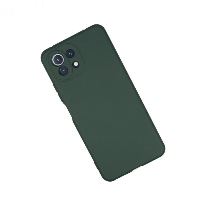 Xiaomi Mi 11 Lite Kılıf Nano İçi Kadife Silikon - Koyu Yeşil