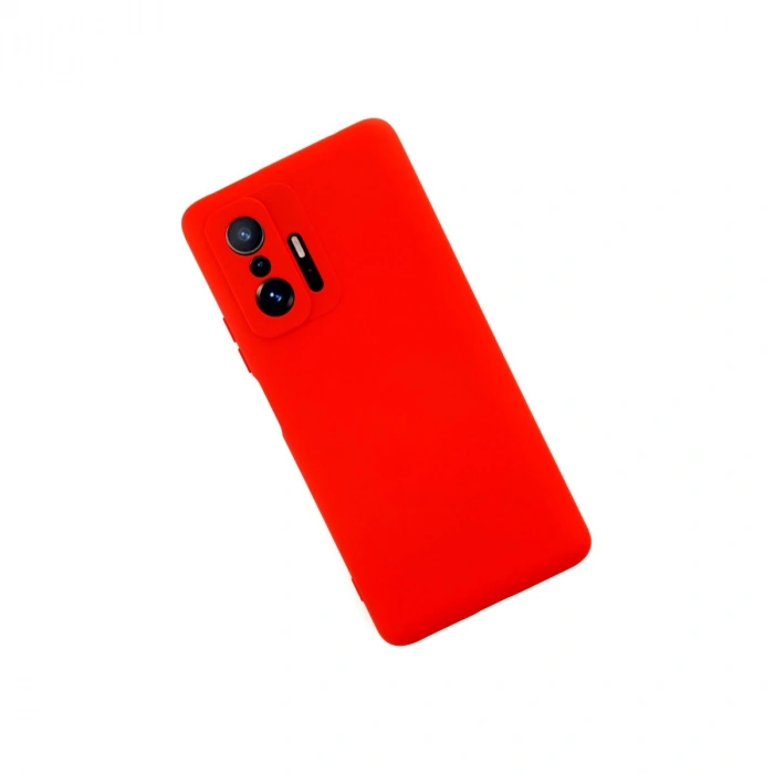 Xiaomi Mi 11t Pro Kılıf Nano İçi Kadife Silikon - Kırmızı