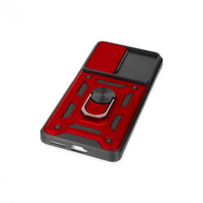 Xiaomi Mi 11t Pro Kılıf Pars Lens Yüzüklü Silikon - Kırmızı