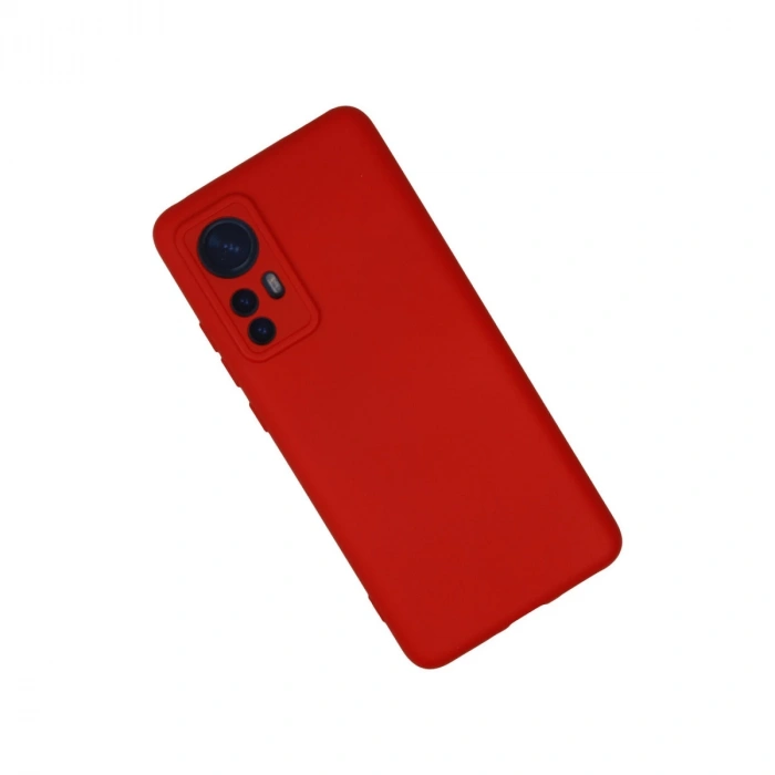 Xiaomi Mi 12 Kılıf Nano İçi Kadife Silikon - Kırmızı