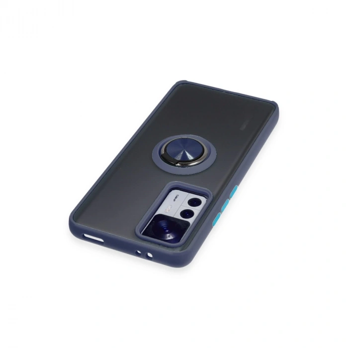 Xiaomi Mi 12t Pro Kılıf Montreal Yüzüklü Silikon Kapak - Lacivert