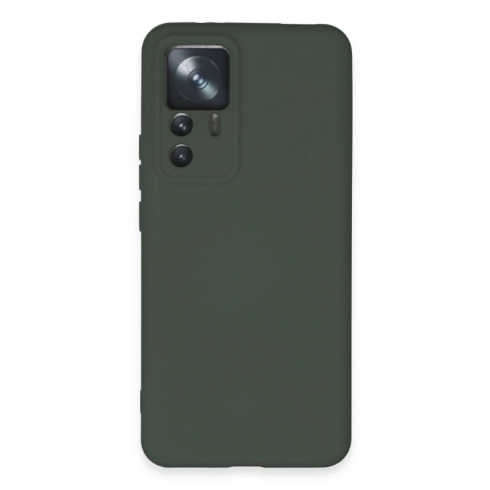 Xiaomi Mi 12t Pro Kılıf Nano İçi Kadife Silikon - Koyu Yeşil