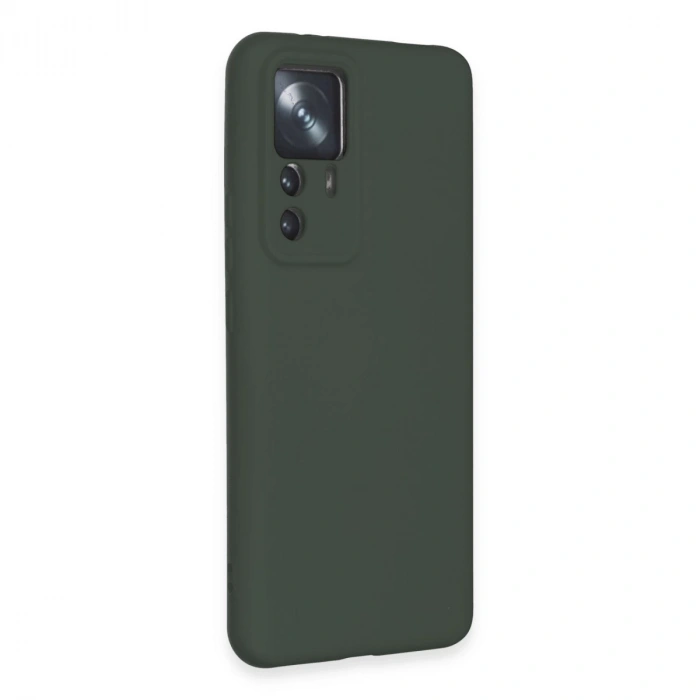 Xiaomi Mi 12t Pro Kılıf Nano İçi Kadife Silikon - Koyu Yeşil