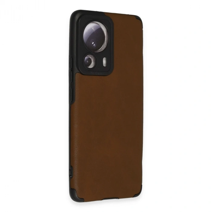 Xiaomi Mi 13 Lite Kılıf Loop Deri Silikon - Kahverengi