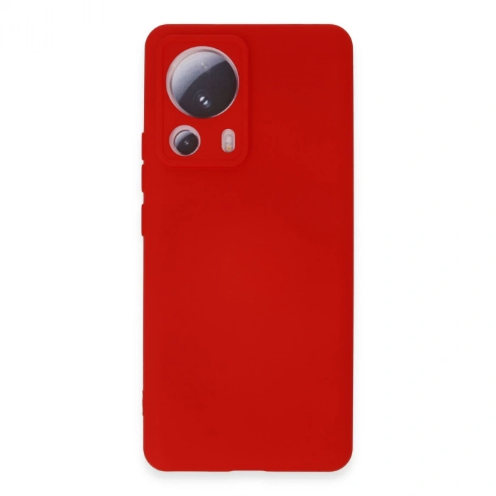 Xiaomi Mi 13 Lite Kılıf Nano İçi Kadife Silikon - Kırmızı