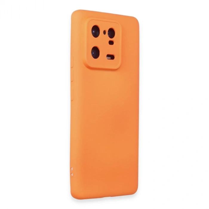 Xiaomi Mi 13 Pro Kılıf Nano İçi Kadife Silikon - Turuncu